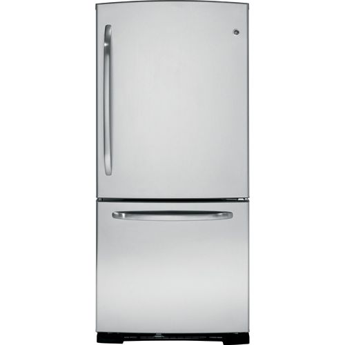 GE® ENERGY STAR® 20.2 Cu. Ft. Bottom Freezer Refrigerator-CleanSteel™-0