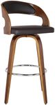 Armen Living Shelly 2-Piece Brown/Walnut Barstool Set-0