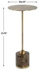 Uttermost® Verlin Brass Drink Table with Marble Base-2