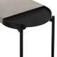 Armen Living Dua Gray Console Table with Black Metal Frame -4
