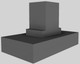 Vent-A-Hood® 48" Gunsmoke Contemporary Island Range Hood-3