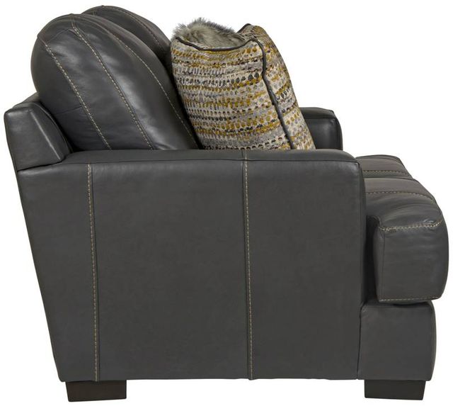 Jackson Furniture Marco Gunmetal Leather Loveseat-3