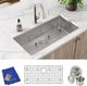 Elkay Crosstown® 3-Piece Polished Satin 36-1/2" x 18-1/2" x 9" Single Bowl Undermount Sink Set-4