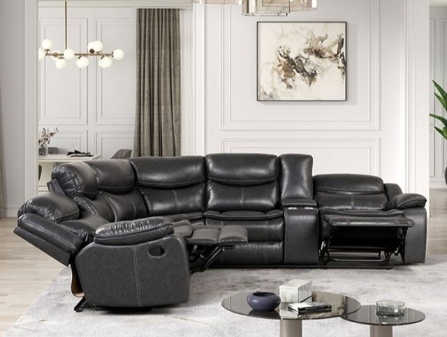 Furniture of America® Gatria Gray Sectional-2