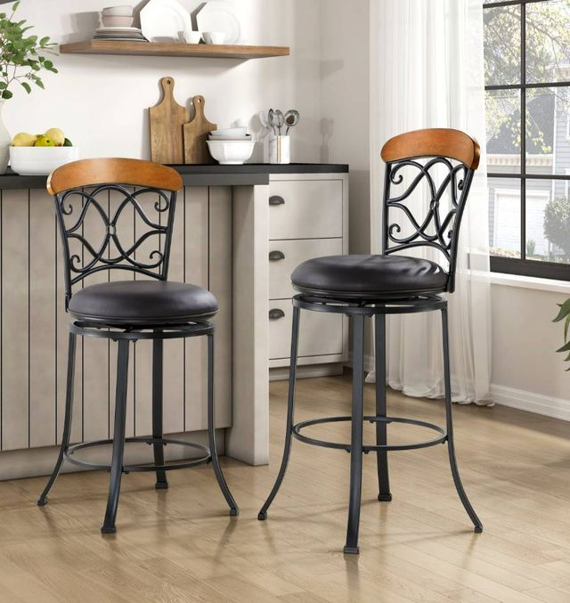 Homelegance® Benson Black Pub Swivel Chair-1