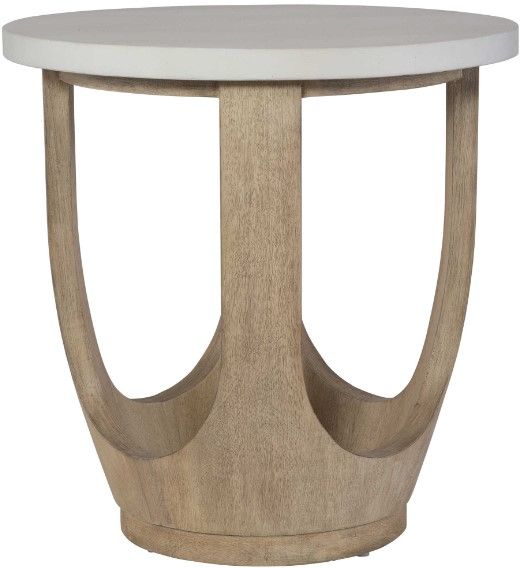 Uttermost® Tatli Ivory Side Table with Light Oatmeal Base-3
