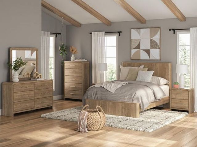 Signature Design by Ashley® Gramburg Warm Natural Brown Queen Panel Platform Bed-1