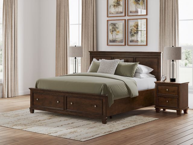 Signature Design by Ashley® Danabrin Brown California King Panel Storage Bed-0