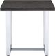 Elements International Nadia 3-Piece Oak Chrome Table Set-4