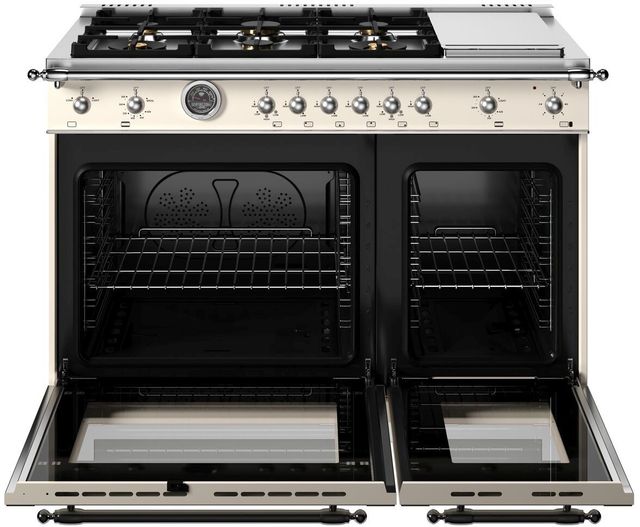 Bertazzoni Heritage Series 48" Ivory Pro Style Gas Range-1