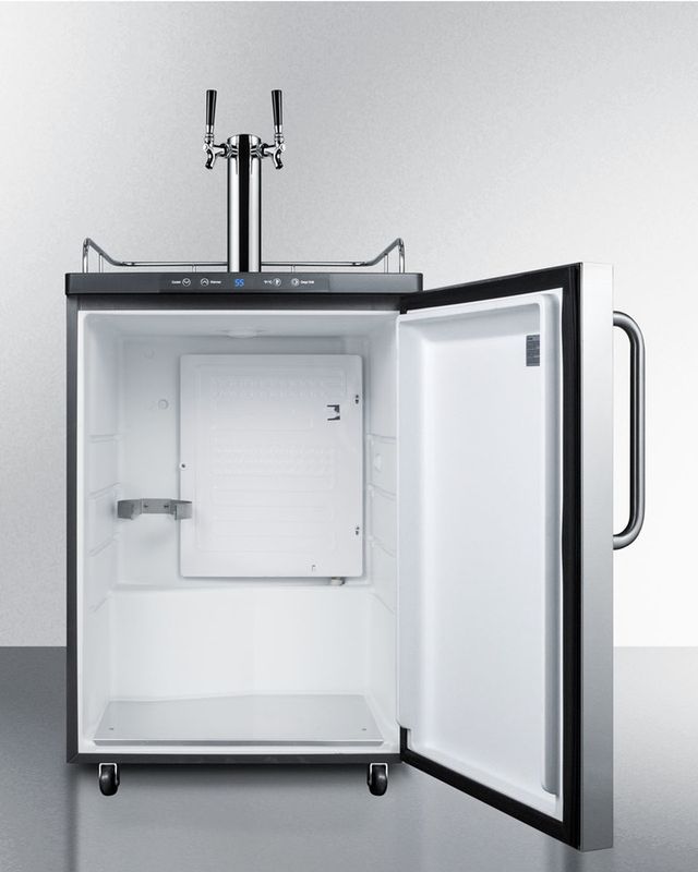 Summit® 5.6 Cu. Ft. Stainless Steel Beer Cooler/Kegerator-2