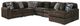 Signature Design by Ashley® Midnight-Madness 6-Piece Chocolate Right-Arm Facing Sectional and Chaise-0