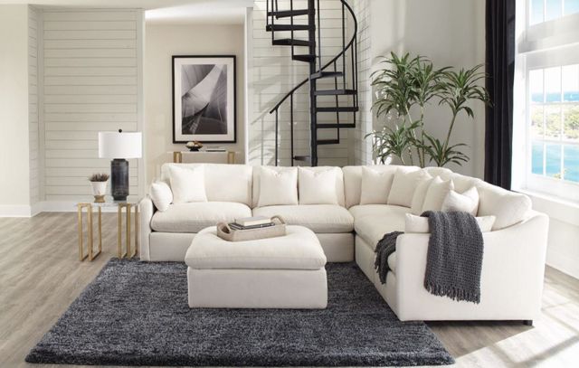 Coaster® Hobson Off-White Cushion Back Armless Chair -1