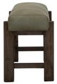 International Furniture Direct Black Balam Green Accent Stool-1