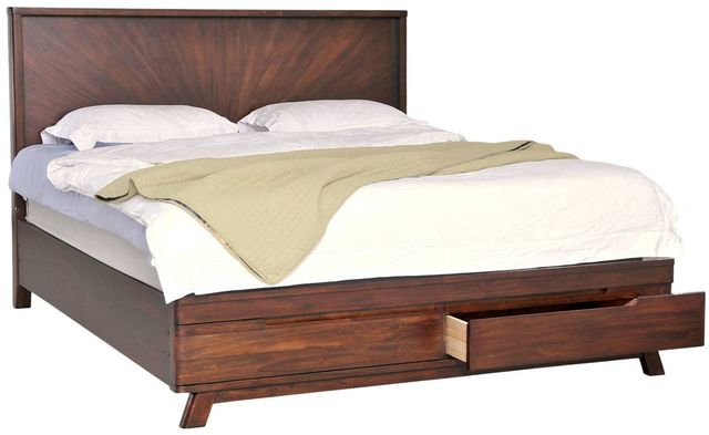 Napa Furniture Design Sahara Brown Queen Panel Storage Bed-0