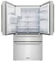 ZLINE Autograph Edition 36" 21.6 Cu. Ft. Stainless Steel Counter-Depth French Door Refrigerator with Water and Ice Maker in Fingerprint-Resistant and Polished Nickel Helix Handles-3