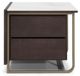 Natuzzi Editions Como Brown Ash Left Bedside Table-0