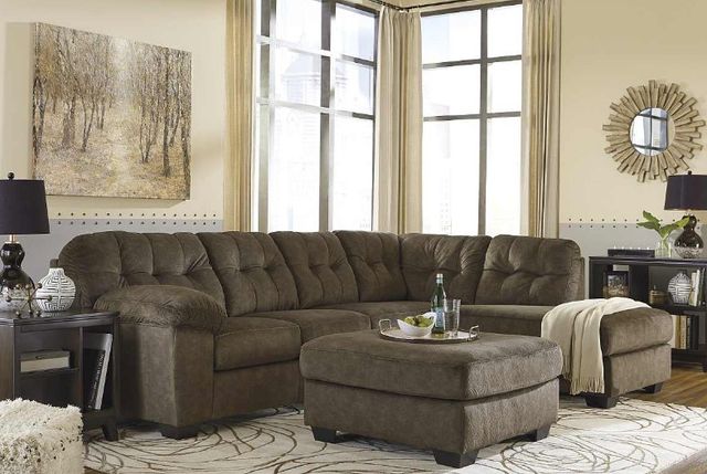 Signature Design by Ashley® Accrington 2-Piece Earth Sectional with Ottoman Set-3