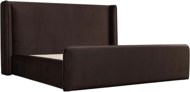 Modus Furniture Bacall Cola Full Upholstered Wingback Platform Bed-2