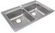 Elkay Lustertone® Classic Lustrous Satin Stainless Steel 33" x 22" x 6.5" 4-Hole Equal Double Bowl Drop-in ADA Sink with Quick-Clip-1