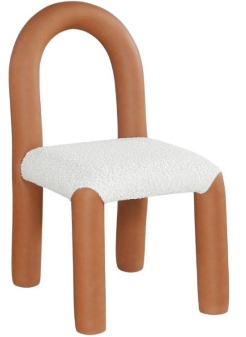 Meridian Furniture Amari Cognac/Cream Upholstered Dining Chair-0