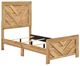 Homelegance® Corbin Natural Twin Panel Bed in a Box with Chevron Pattern Design-4