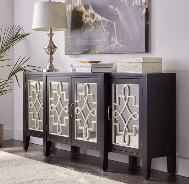 ACME Furniture Kacia Antique Black/White Console Cabinet-1
