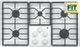 GE® 36" White Built-In Gas Cooktop with Dishwasher-Safe Grates-2