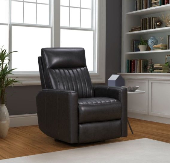 BarcaLounger® Munro Matteo Smokey Gray Swivel Glider Power