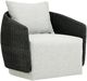 Four Hands Maven Alessi Slate/Faux Black Hyacinth Aluminum Outdoor Swivel Chair-0