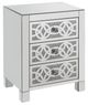 ACME Furniture Noralie Mirrored Side Table with Faux Diamond Accents-0