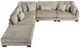 Homelegance® Traverse 5-Piece Taupe One-Arm Modular Sectional with Ottoman-3
