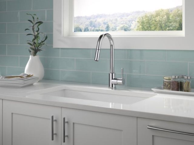 Peerless Precept® Chrome 16" Single Handle Pull-Down Kitchen Faucet-1