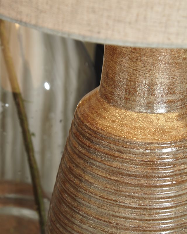 Signature Design by Ashley® Calixto Taupe Terracotta Table Lamp-2