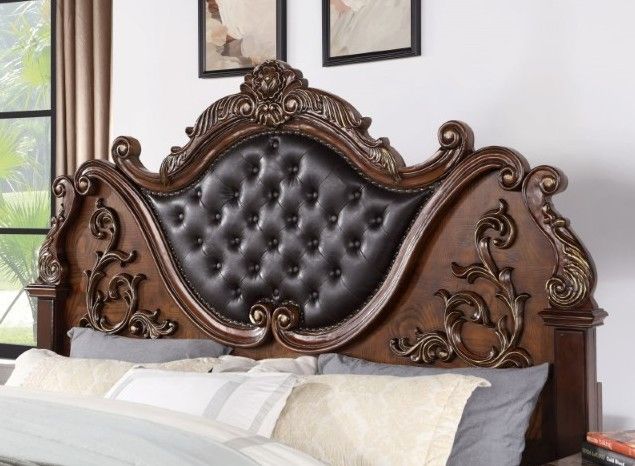 Furniture of America® Esparanza 4-Piece Brown Cherry Queen Bedroom Set-2