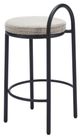 Zuo® Modern Sisal 2-Piece Beige Tweed/Black Counter Stool Set-4