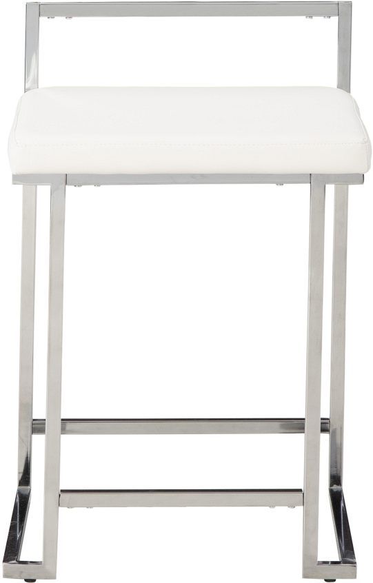 Signature Design by Ashley® Madanere White/Chrome Counter Stool-1