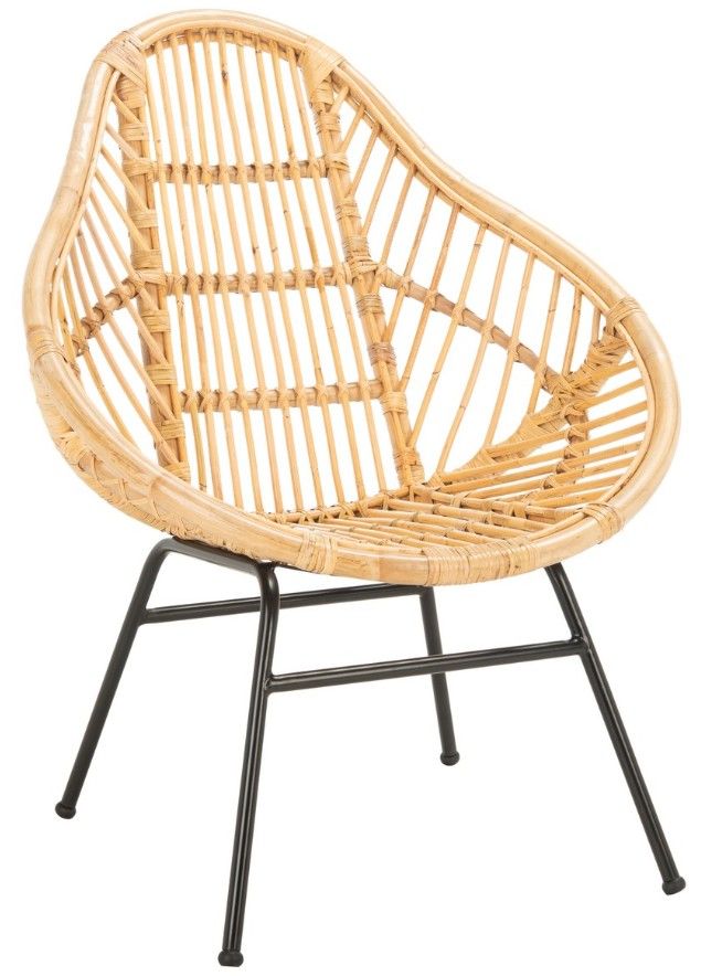 Safavieh Elisa Black/Natural Accent Chair-0