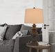 Cal® Lighting & Accessories Urn Style 2-Piece Rustic Oak Table Lamp Set-3