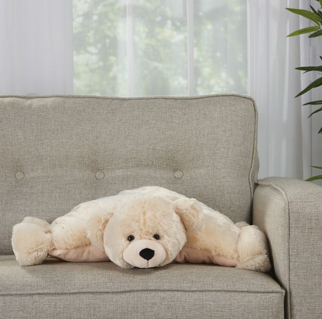 Nourison Home™ Mina Victory Plush Lines Ivory 18''x22'' Bear Stuffed Toy-3