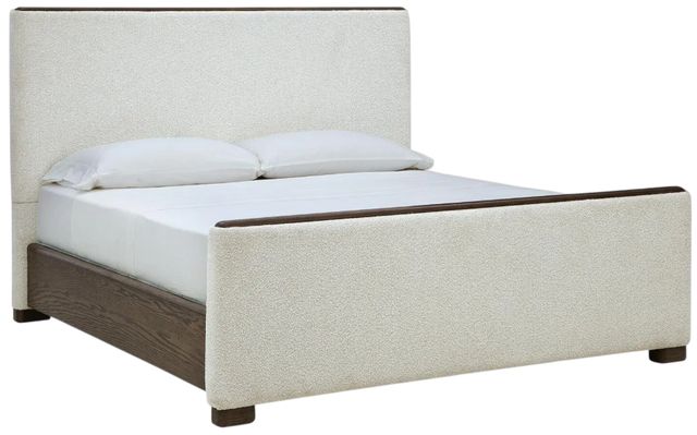 Signature Design by Ashley® Radkin Burnished Brown/Off-White King Upholstered Panel Bed-0
