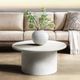 Classic Home Nysa White 40"W Concrete Outdoor End Table-1