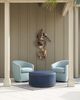 Universal Explore Home™ Customizable Coastal Living Outdoor Pi Fabric Ottoman-1