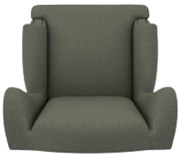 Best® Home Furnishings Customizable Sylvia Wing Back Chair with Espresso Legs-4