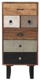 A & B Home Avery Black/Brown/Off-White Cabinet-1