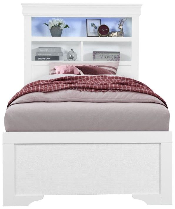 Global Furniture USA Pompei 4-Piece White Youth Twin Bedroom Set-1