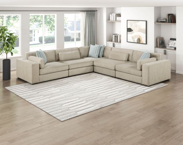 Homelegance® Livia 3-Piece Beige Sectional-1