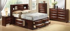 American Wholesale Furniture Emily 5-Piece Merlot Storage Bedroom Set