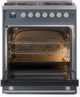 Ilve® Professional Plus II Series 30" Blue Gray Pro Style Dual Fuel Range-3