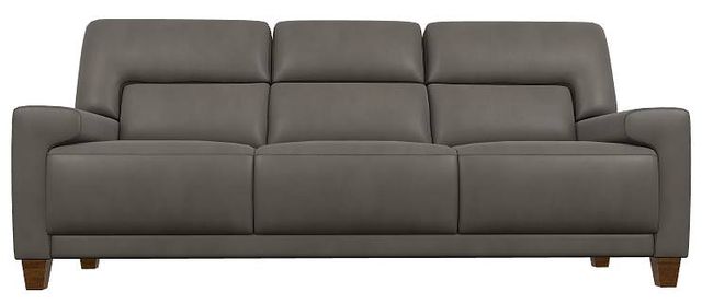 La-Z-Boy® Draper Pewter Leather Sofa-1